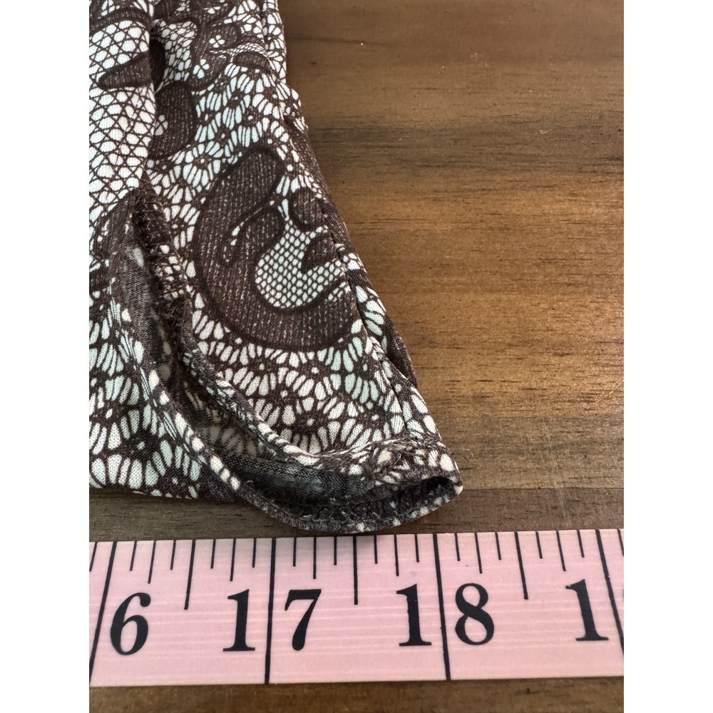 VTG Y2K London Times Chocolate Paisley Babydoll Midi Dress 10 Whimsigoth Boho - Picture 9 of 11
